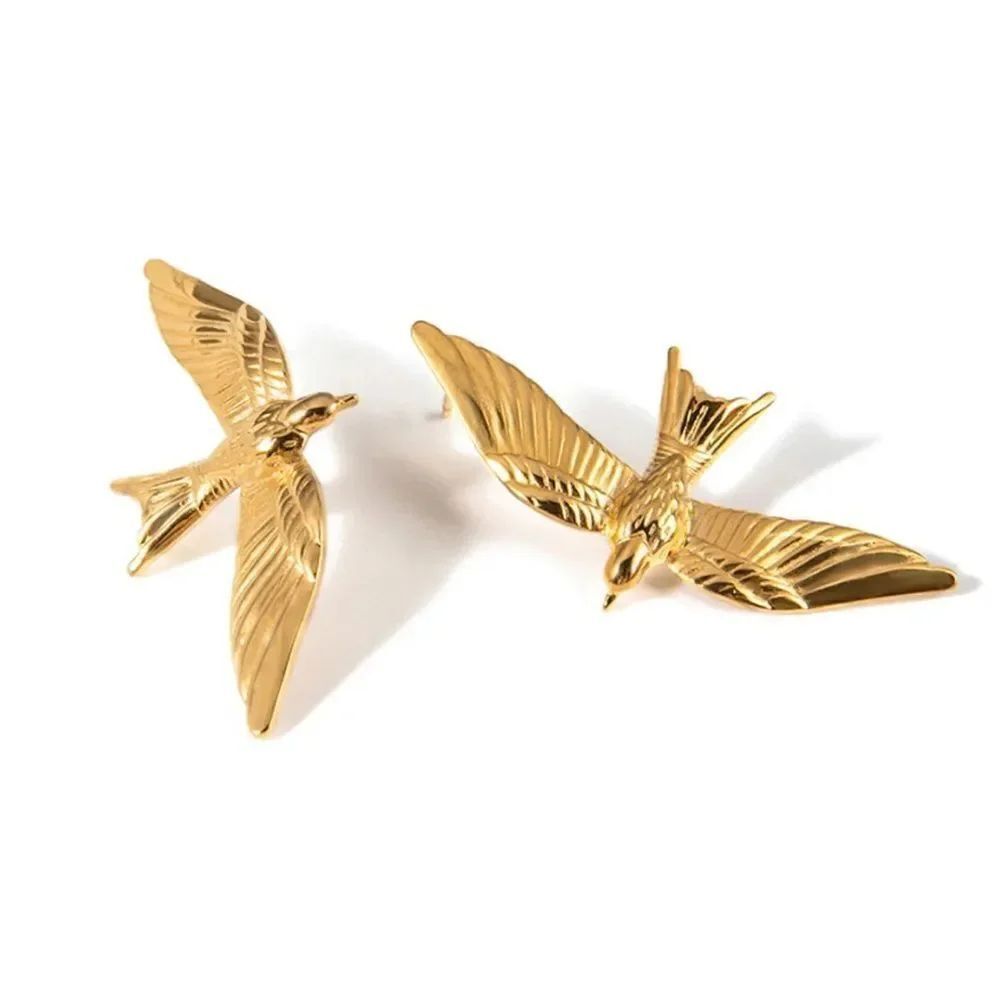 Gold Bird Earrings N1575